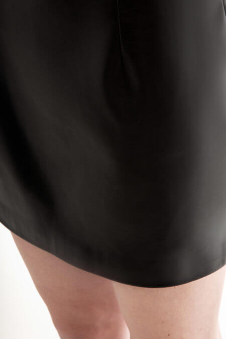 Black Faux Leather Skirt