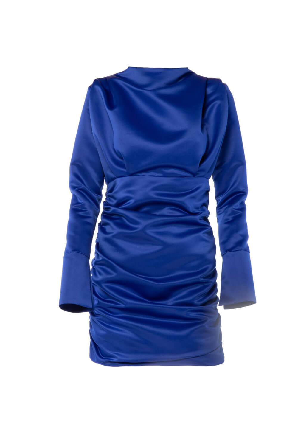 Blue Draped Mini Dress