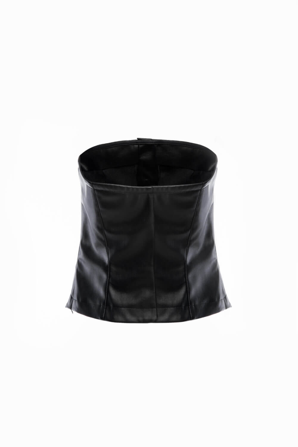 Black Faux Leather Corset